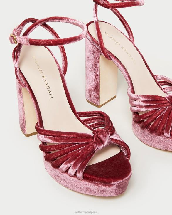 femmes Loeffler Randall thé rose sandale à plateforme à nœud rivka chaussures 8HL848 - Image 3