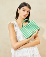 femmes Loeffler Randall vert/crème mini fourre-tout Minnow Sacs 8HL8320 - Image 5