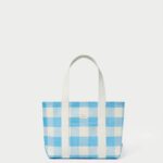 femmes Loeffler Randall vichy bleu cabas moyen bennett Sacs 8HL8319