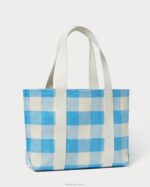 femmes Loeffler Randall vichy bleu cabas moyen bennett Sacs 8HL8319 - Image 4