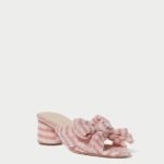 femmes Loeffler Randall vichy rose tendre talon à nœud emilia chaussures 8HL879