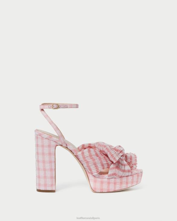 femmes Loeffler Randall vichy rose tendre talon à nœud natalia chaussures 8HL882 - Image 2