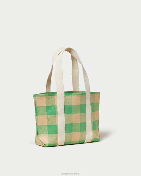 femmes Loeffler Randall vichy vert/caramel au beurre cabas moyen bennett Sacs 8HL8314 - Image 3